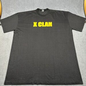 Vintage X Clan Hip Hop Graphic T-Shirt Black 4XL Platinum Mil-Cipher 90s Rap Tee